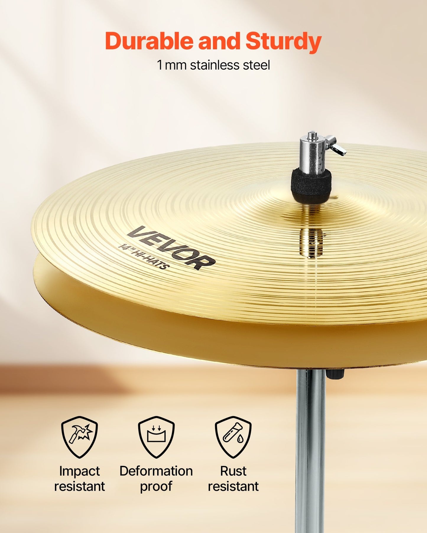 4-Piece Alloy Drum Cymbal Pack