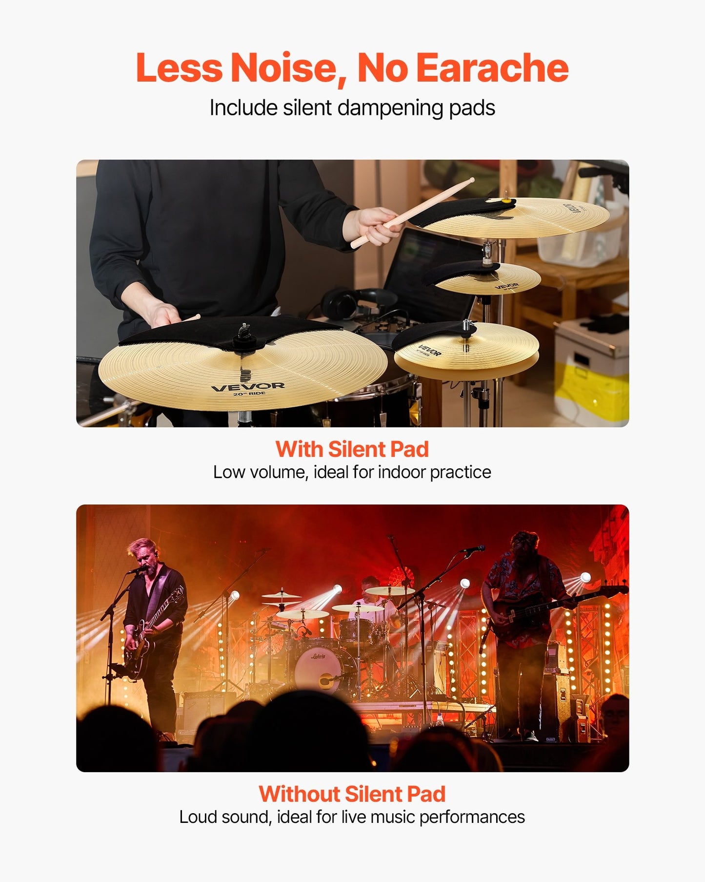 4-Piece Alloy Drum Cymbal Pack