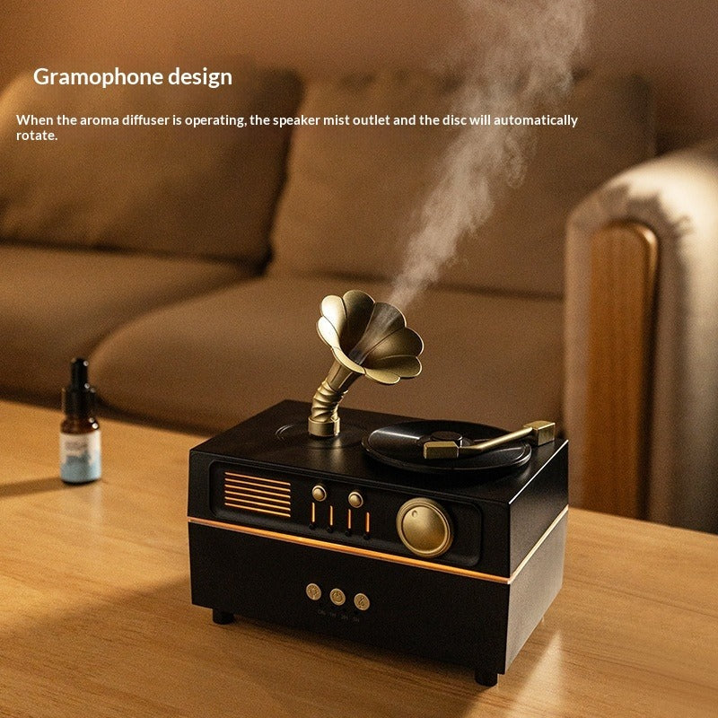 Retro Rotating Phonograph Aromatherapy Diffuser