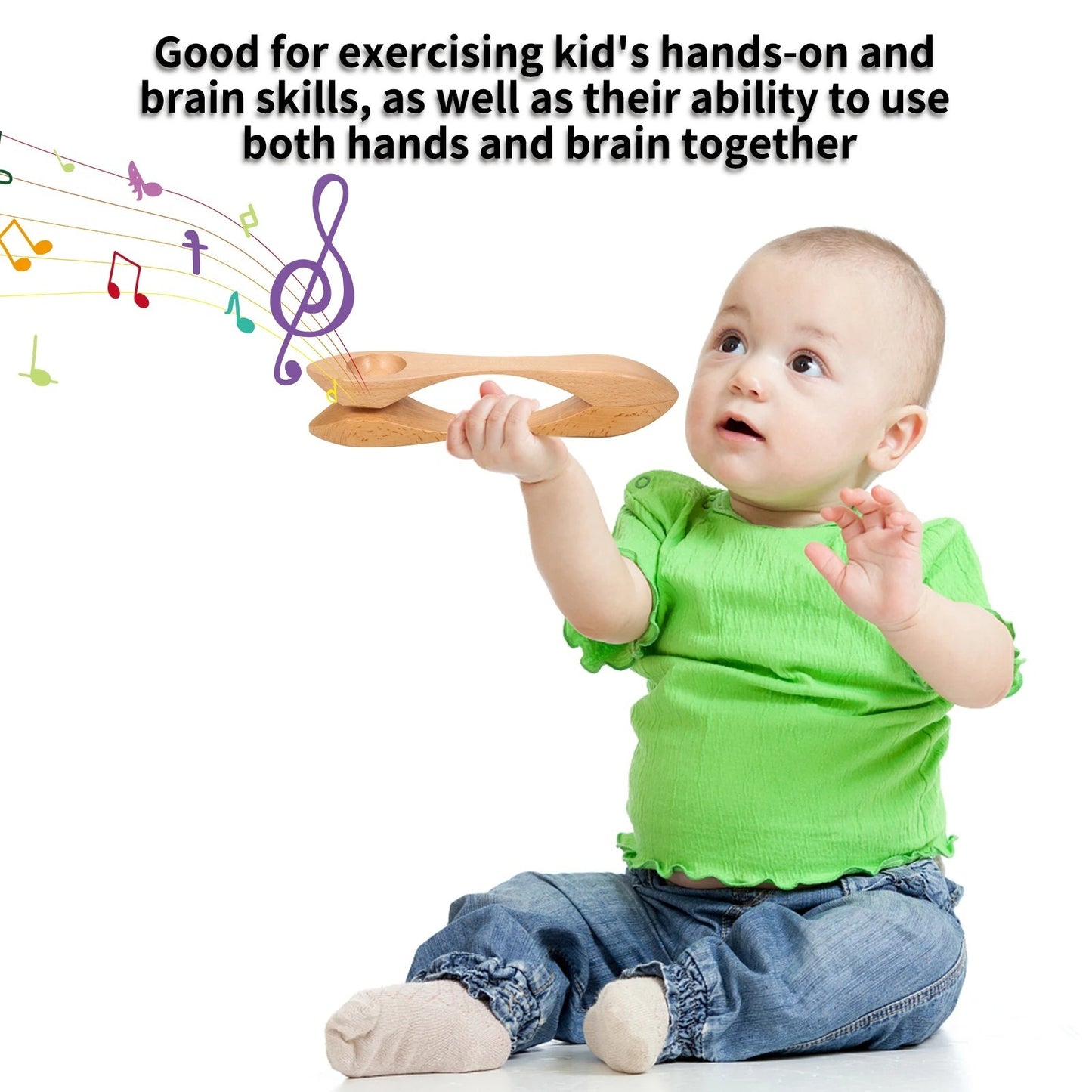 Wooden Musical Spoon Folk Percussion Instrument