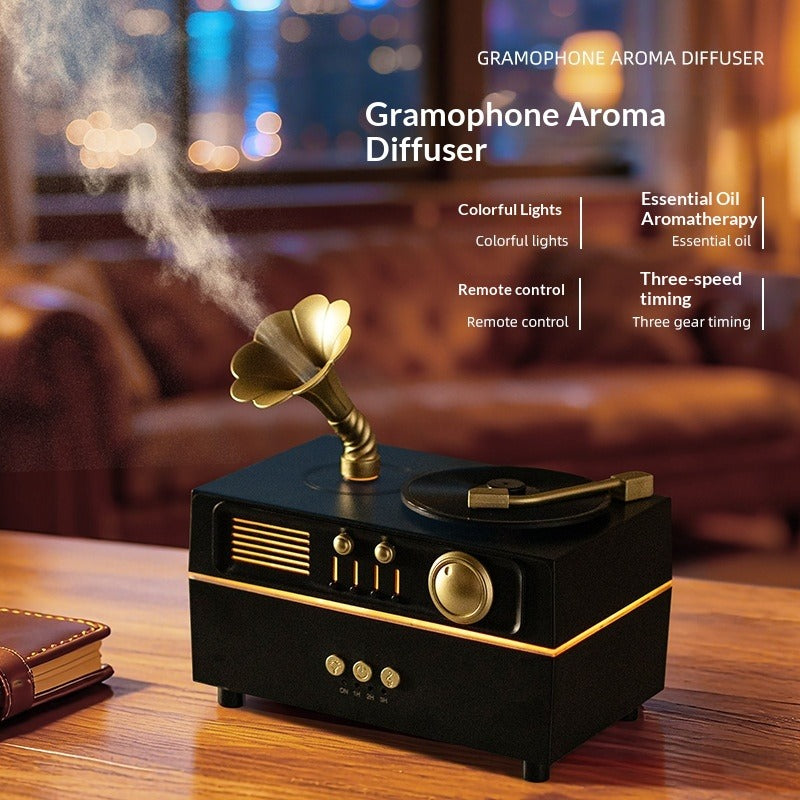 Retro Rotating Phonograph Aromatherapy Diffuser