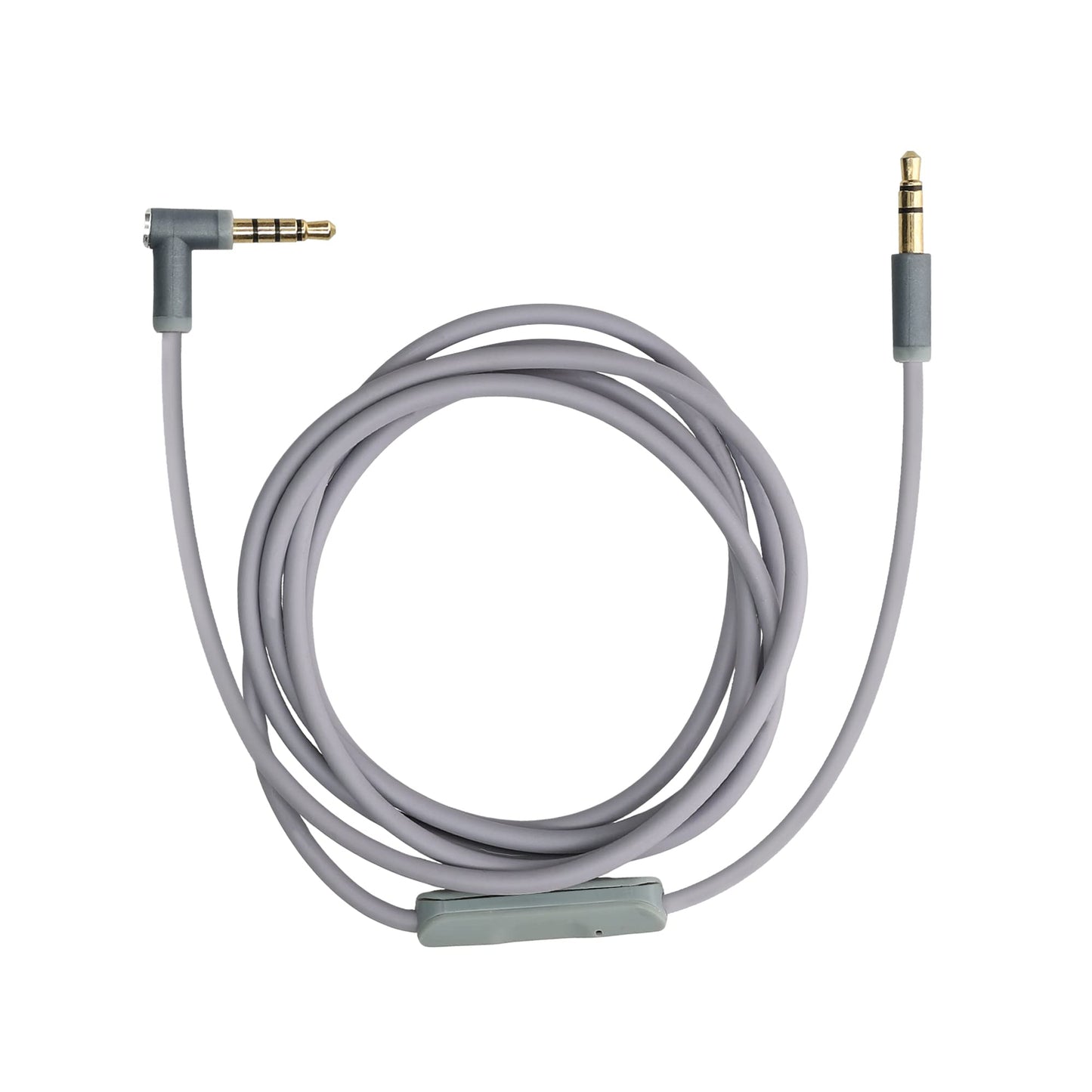 kwmobile Headphone Cable for Beats Studio 3 / Solo 3 / Solo2 / Studio 2 / Studio 1 / Mixr - 140cm Replacement Cord with Microphone + Volume Control - Grey