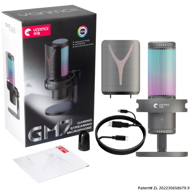Dual-Interface Type-C USB Microphone with Real-Time Monitoring